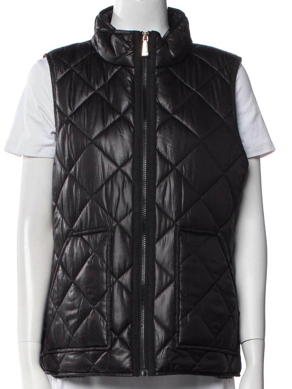 KATE SPADE $208 • size Medium • Black Quilted Vest - Picture 3 of 9